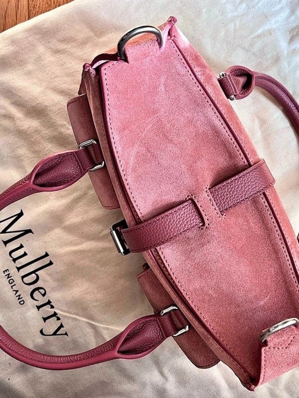 Mulberry Small Roxanne Pink Scrumpy Suede - Picture 3 of 7